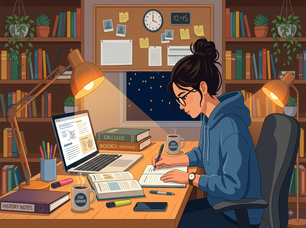 Students studying together